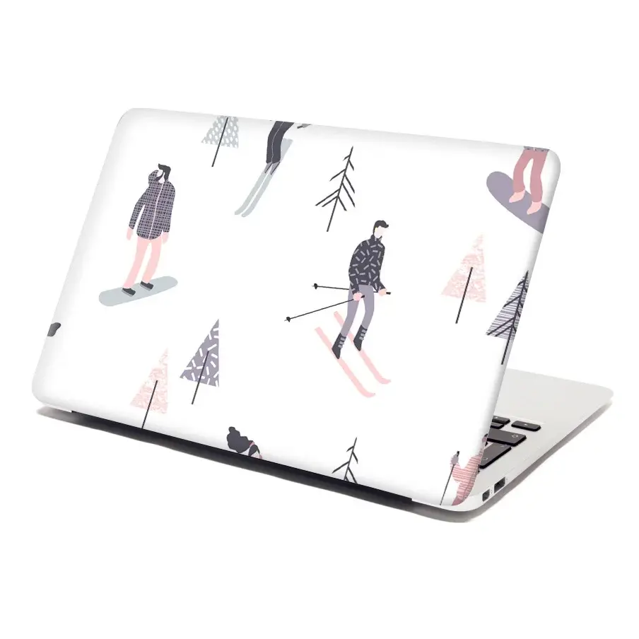 Samolepka na notebook Lyžaři - 38x26 cm