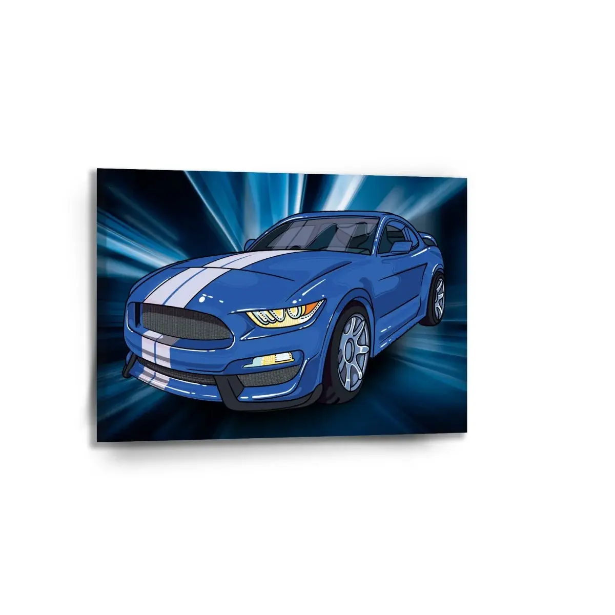 Obraz Mustang Modré pozadí - 90x60 cm