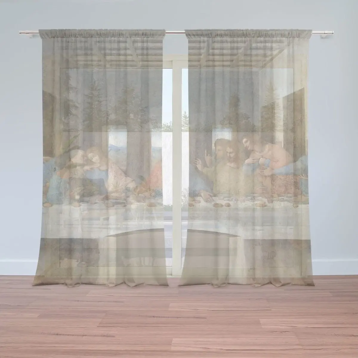 Záclony Poslední večeře - Leonardo da Vinci: 2ks 150x250cm