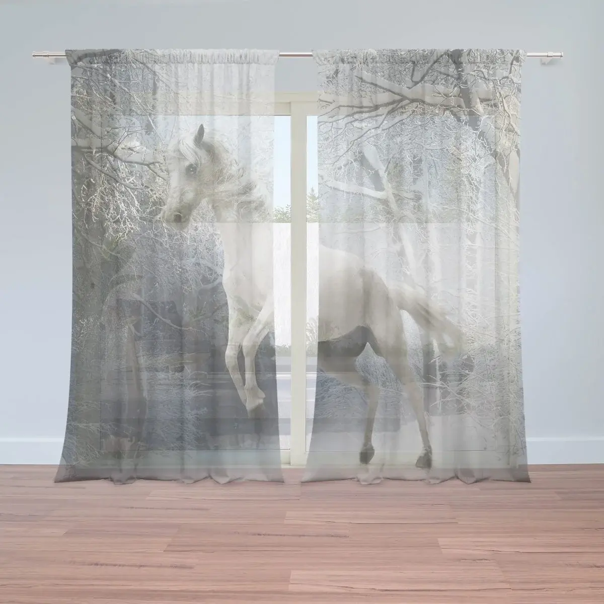 Záclony Bílý kůň: 2ks 150x250cm