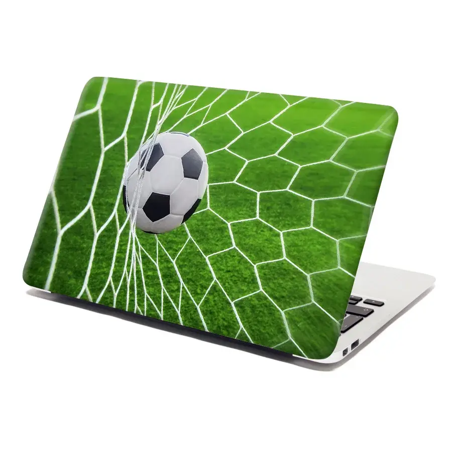 Samolepka na notebook Fotbalový míč v bráně - 29x20 cm