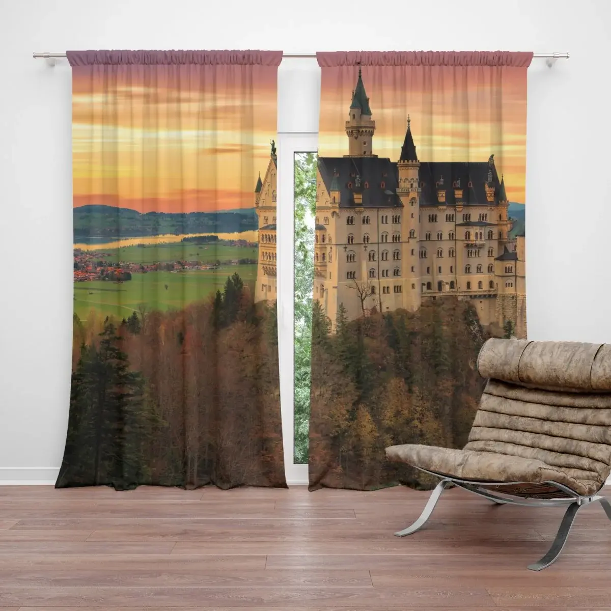 Závěs Hrad: 2ks 140x250cm