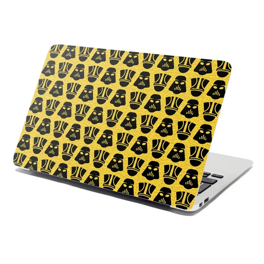 Samolepka na notebook Star Wars Stormtroopeři Pattern na žluté - 29x20 cm