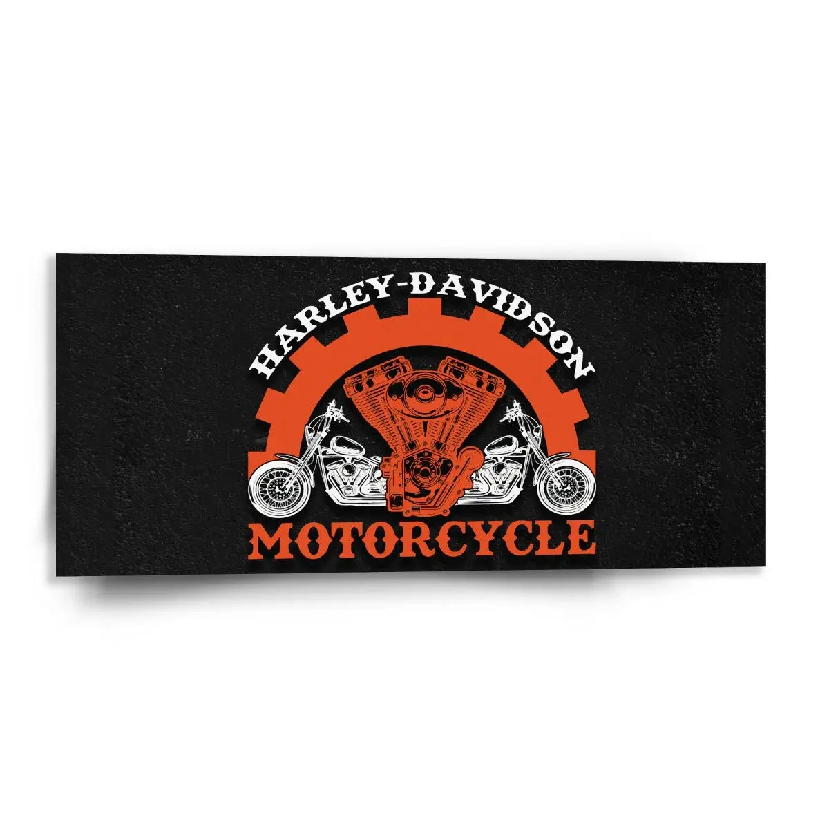 Obraz Harley-Davidson motor Černé pozadí - 110x50 cm