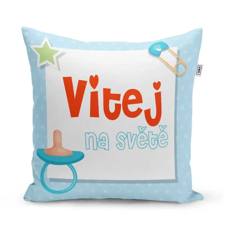 Polštář Vítej na světě 2: 40x40 cm