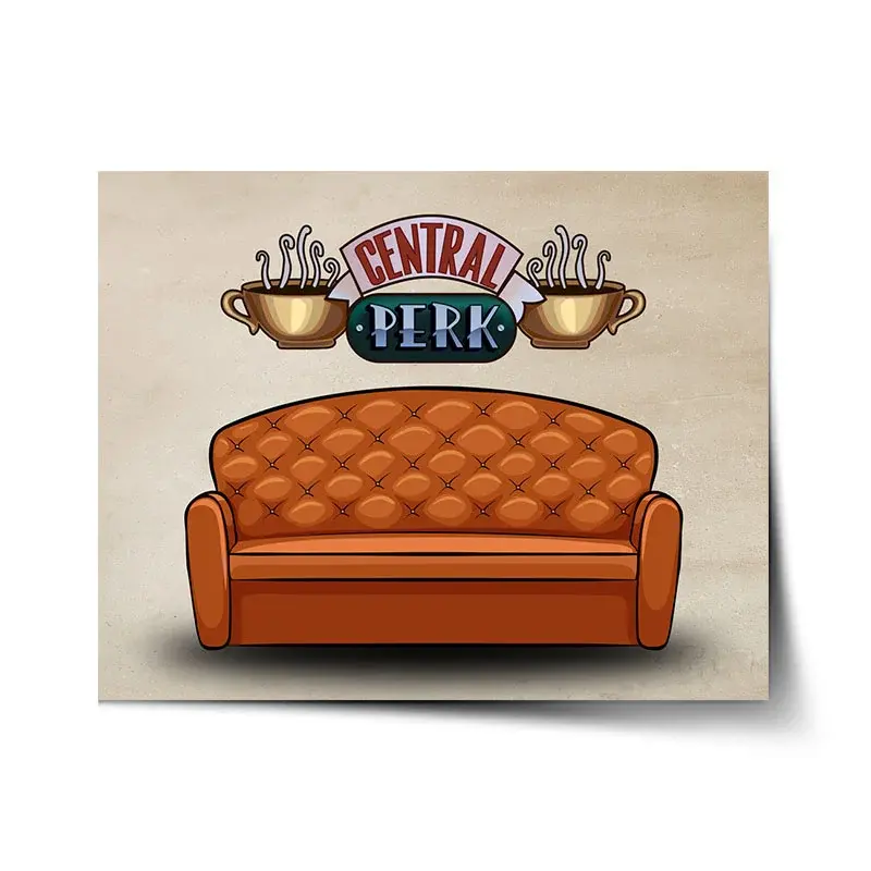 Plakát Seriál přátelé CENTRAL PERK Gauč - 60x40 cm