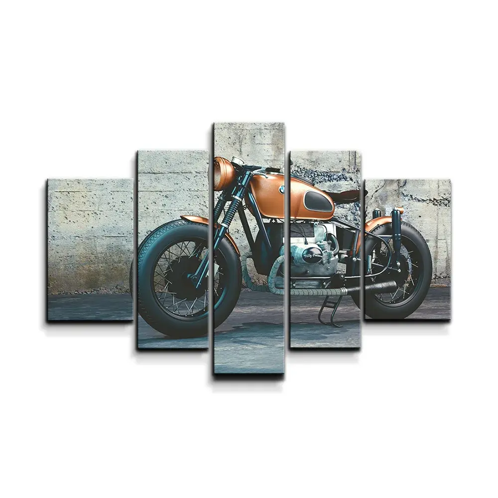 Obraz - 5-dílný Motorka - 125x90 cm