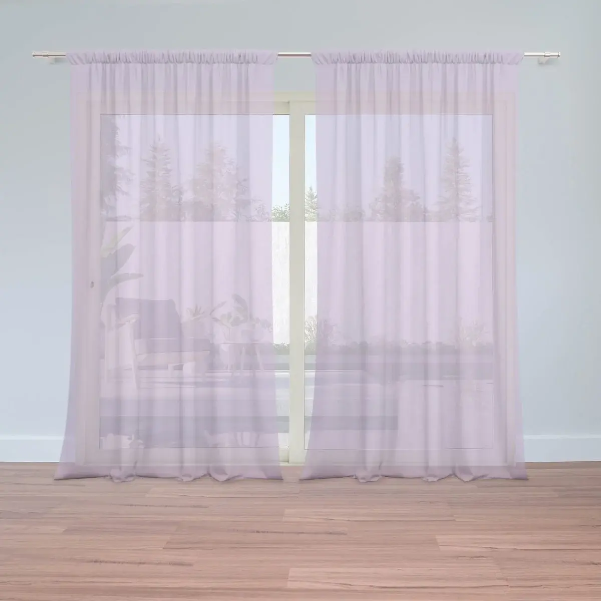 Záclony Světle fialová: 2ks 150x250cm