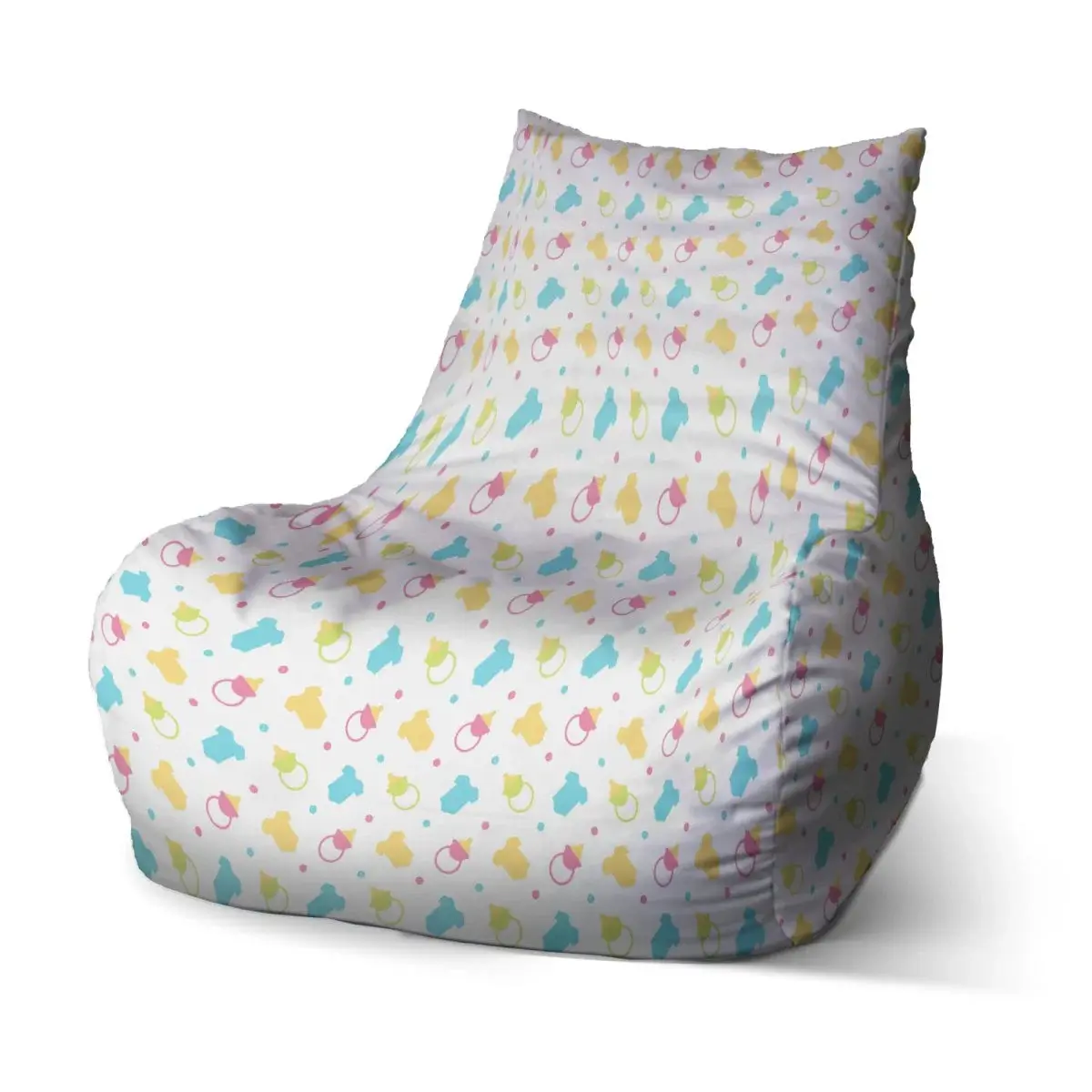 Sedací vak Bean Dudlíky a body - 60 x 70 x 70 cm