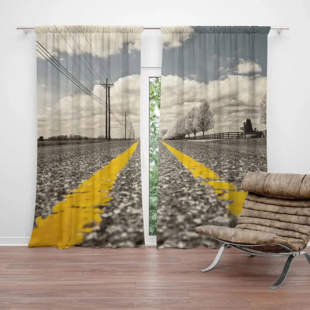 Závěs Cesta: 2ks 140x250cm
