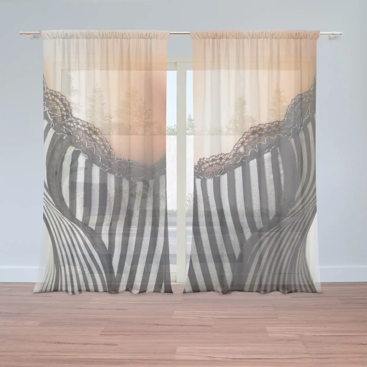 Záclony Korzet: 2ks 150x250cm