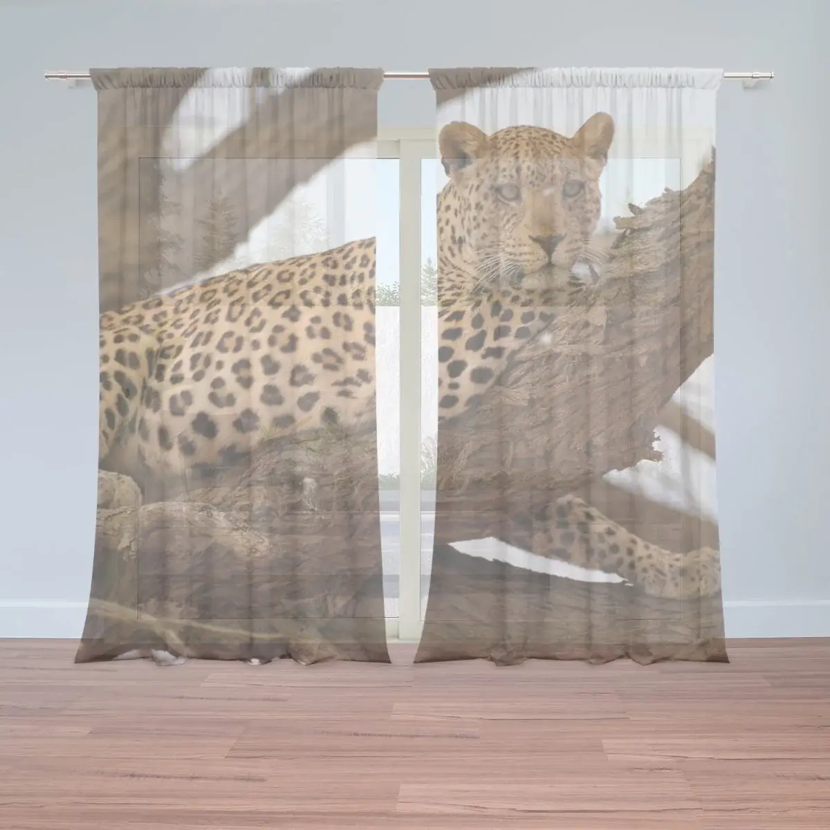 Záclony Levhart 2: 2ks 150x250cm