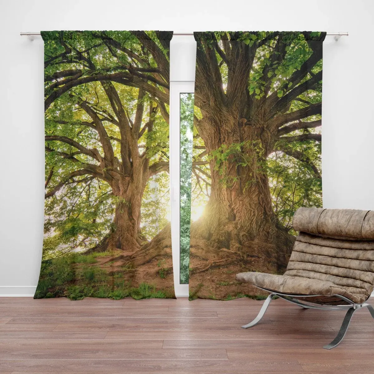 Závěs Stromy: 2ks 140x250cm