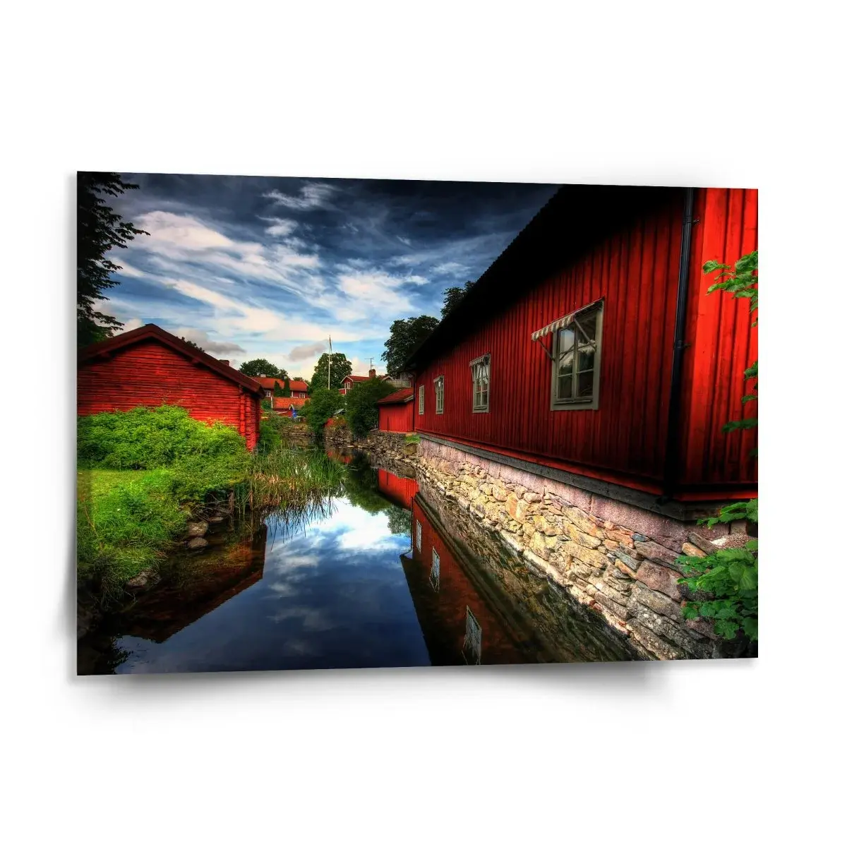 Obraz Červený dům - 150x110 cm