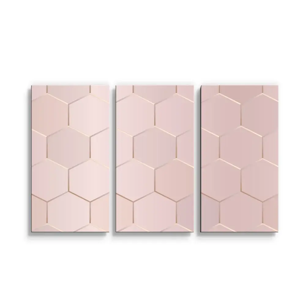 Obraz - 3-dílný Rose gold - 120x80 cm