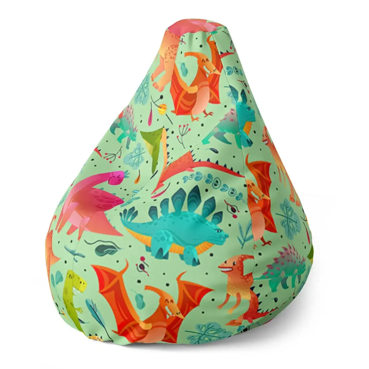 Sedací vak Pear Dinosauři v trávě - 140 x 100 x 25 cm