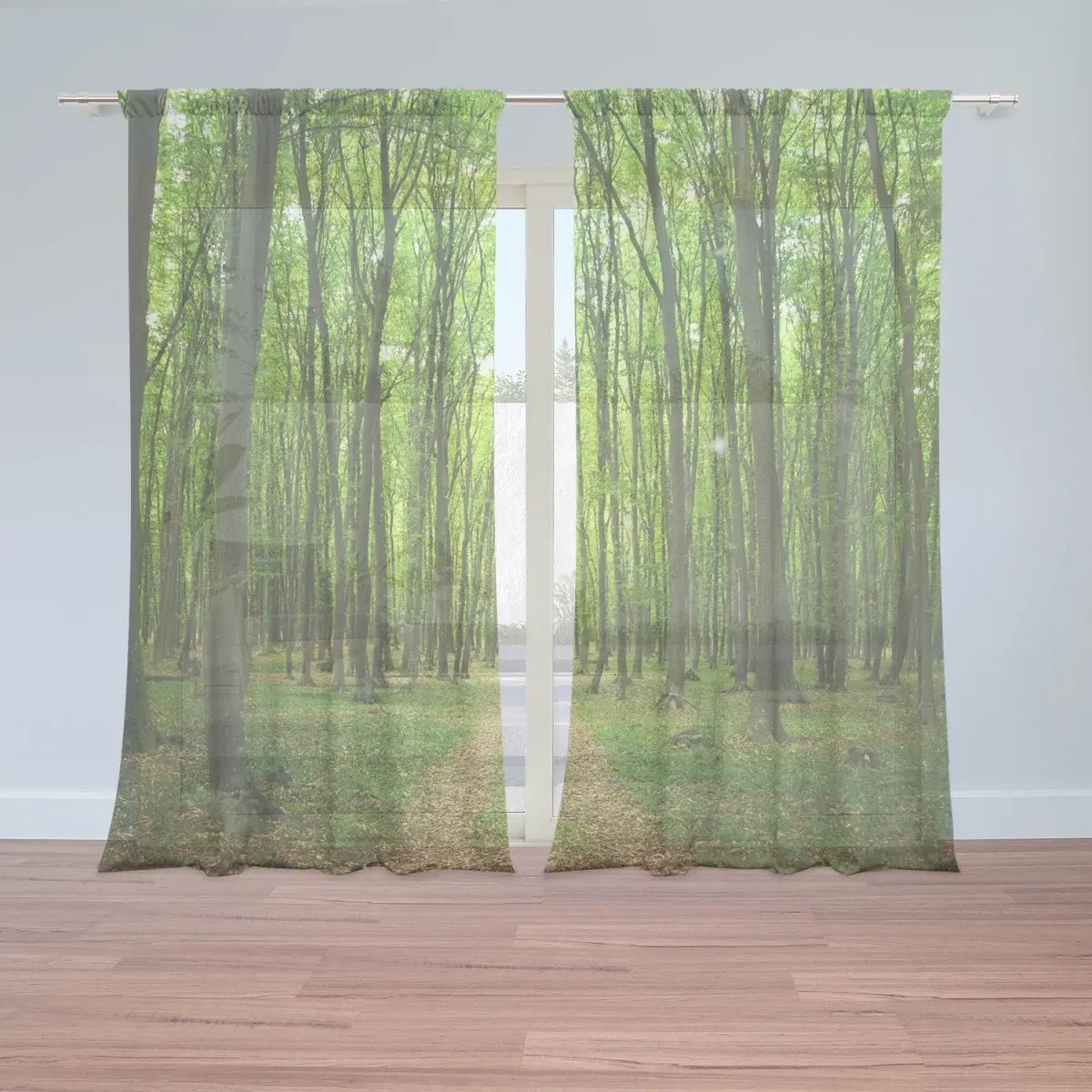 Záclony Cesta v lese: 2ks 150x250cm