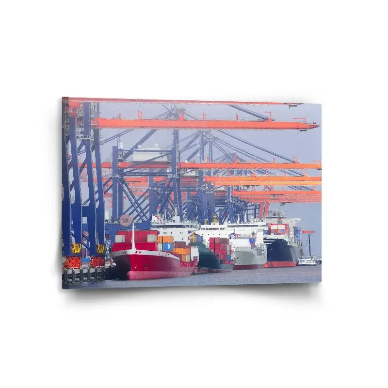 Obraz Lodě v přístavu - 120x80 cm