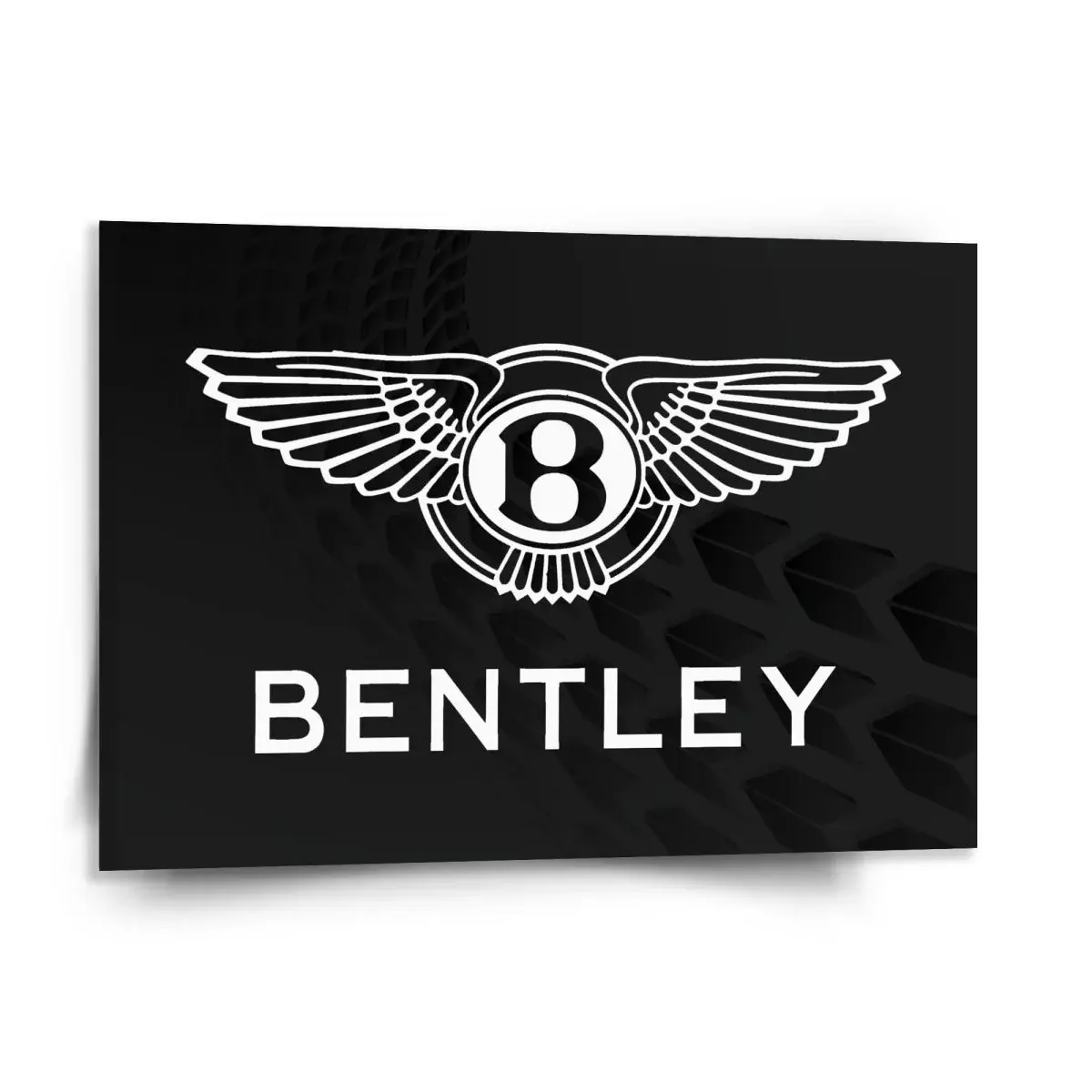 Obraz Logo Bentley Černý - 150x110 cm