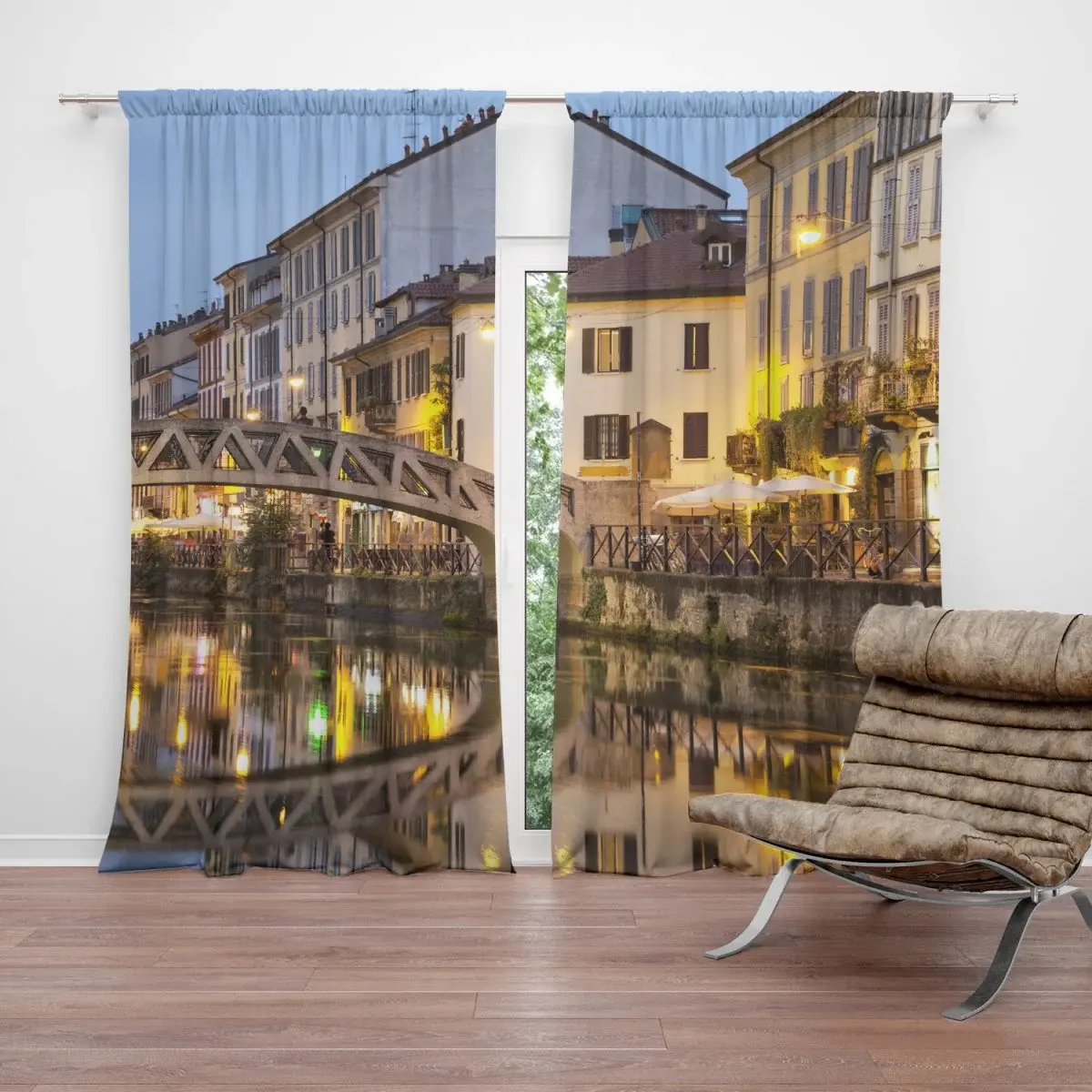 Závěs Město: 2ks 140x250cm
