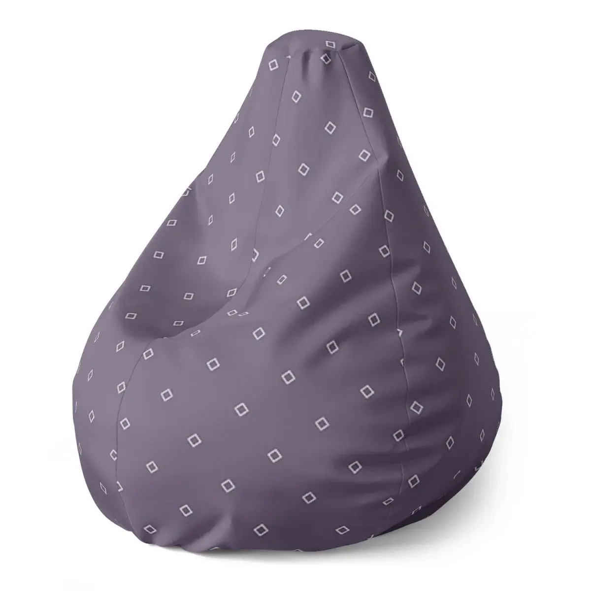 Sedací vak Pear Bílé čtverce - 70 x 95 x 15 cm