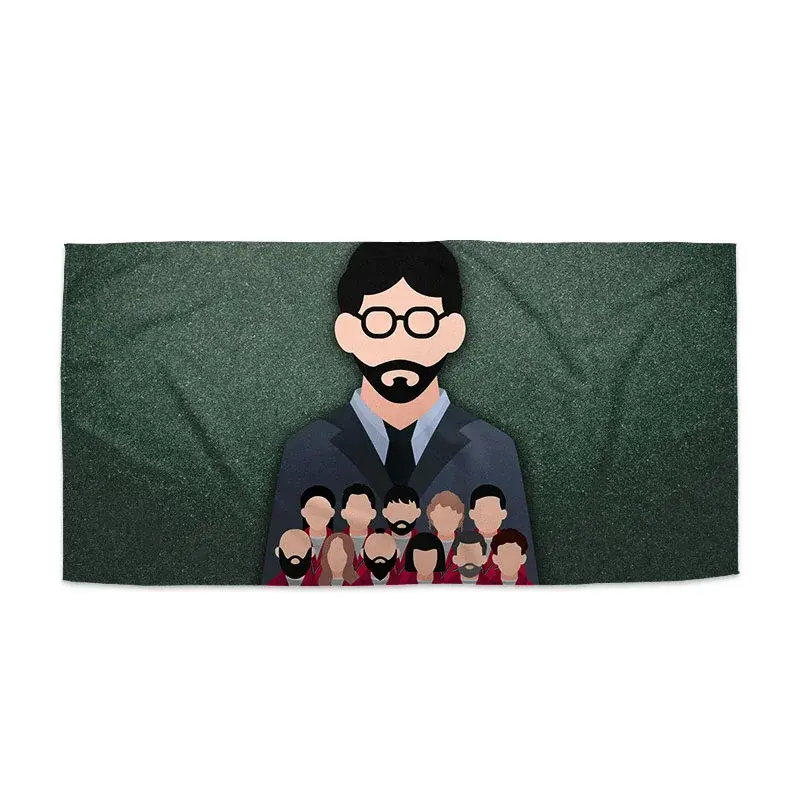 Ručník Money heist Profesor a jeho tým Zelená - 70x140 cm
