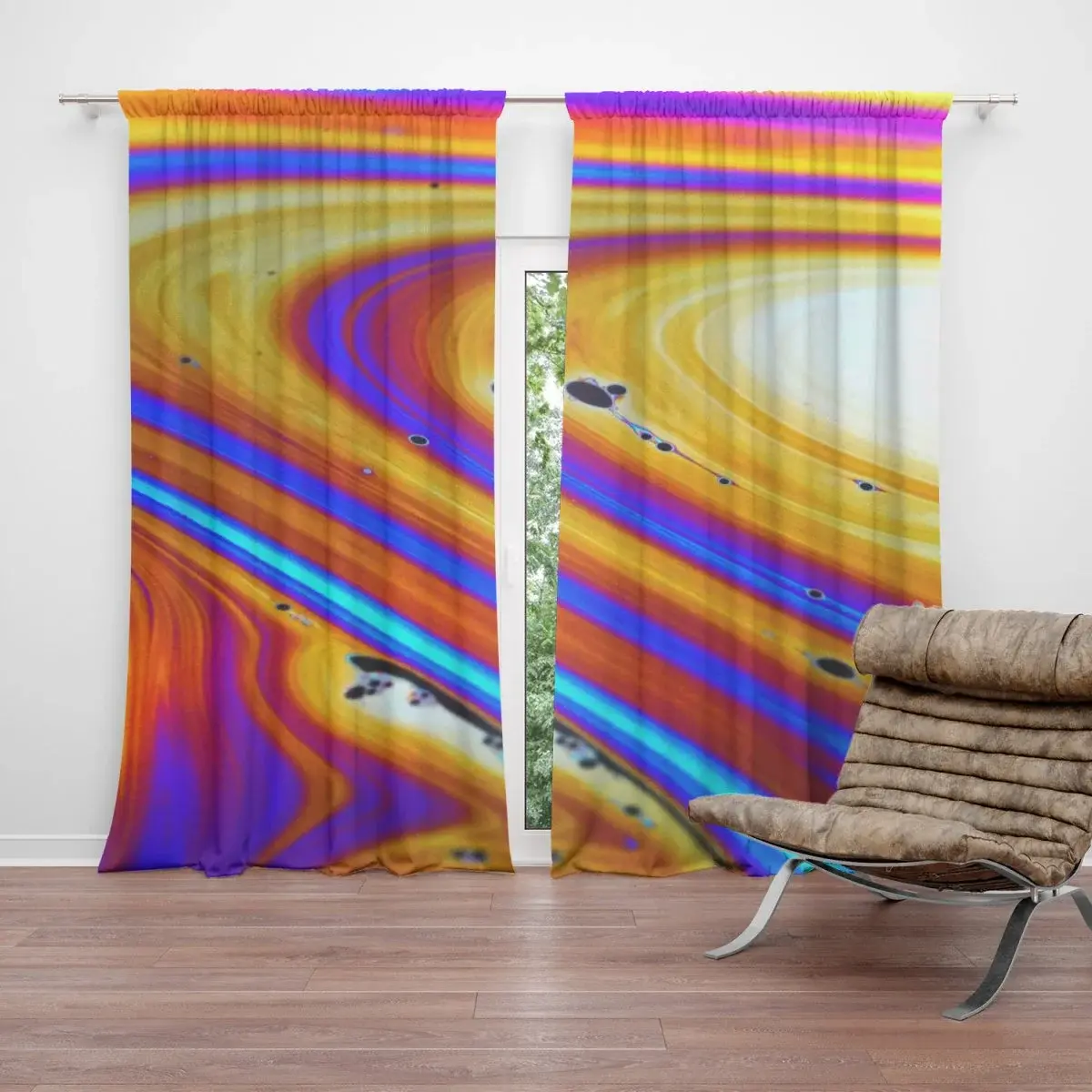 Závěs Barevná abstrakce: 2ks 140x250cm