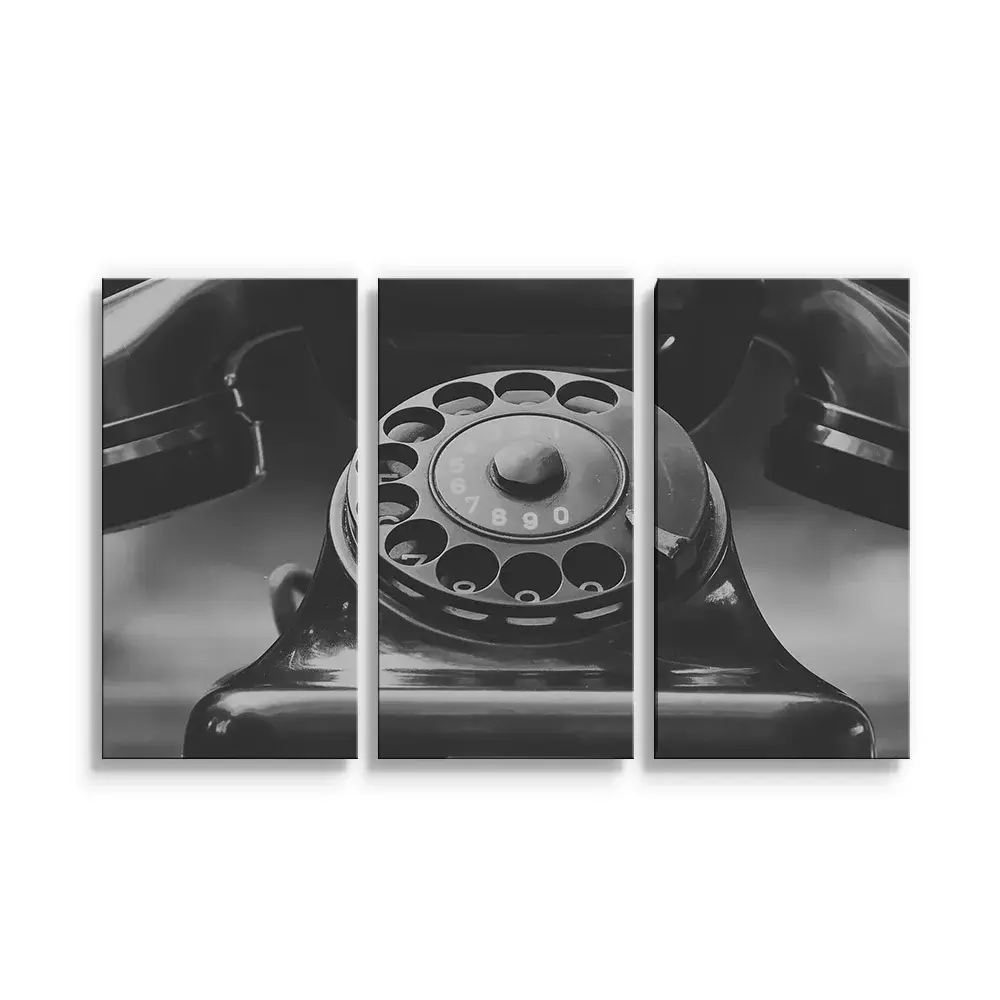 Obraz - 3-dílný Starý telefon - 120x80 cm