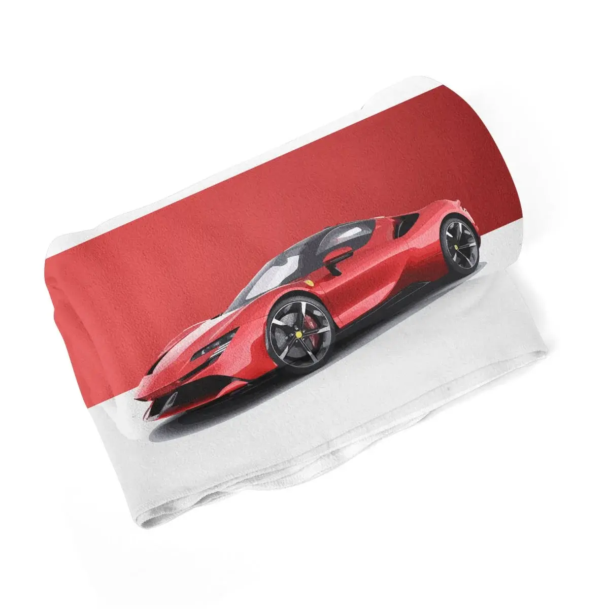 Deka Ferrari na červenobílé - 190x140 cm