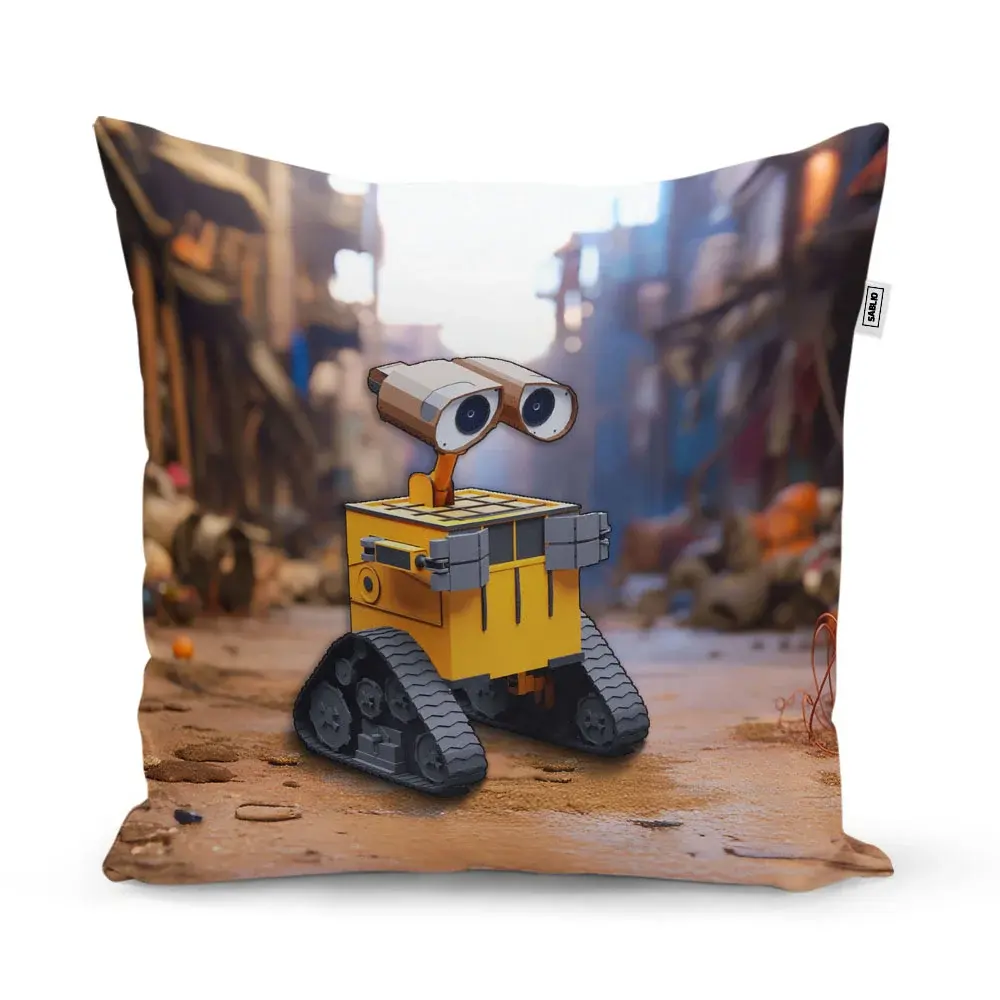 Polštář Wall-E robot Město - 50x50 cm