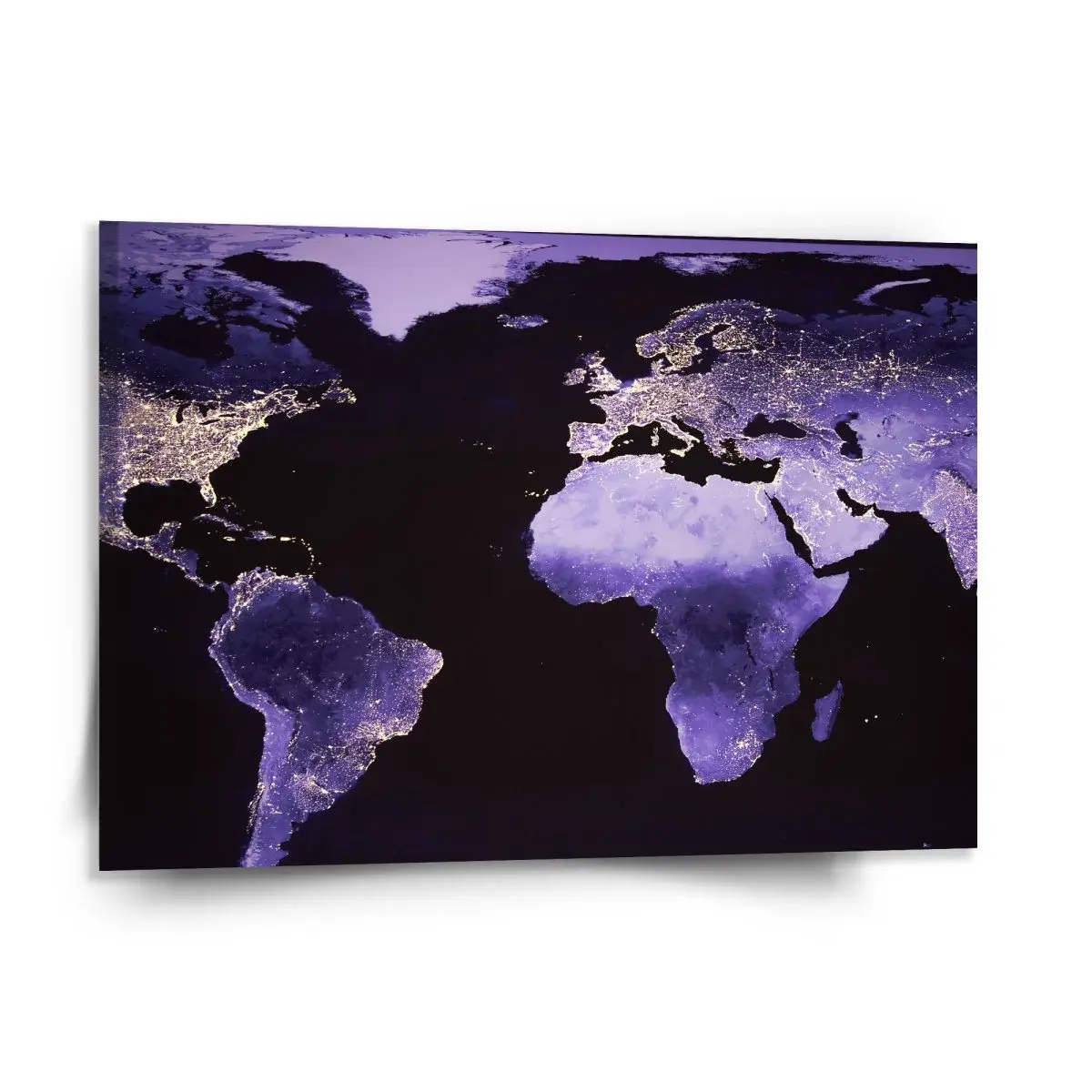 Obraz Světelná mapa světa - 150x110 cm