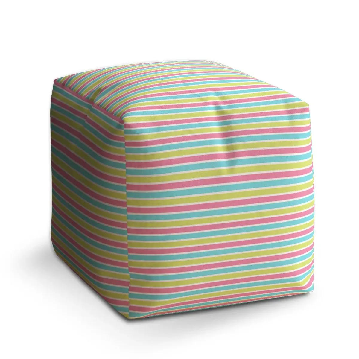 Taburet Cube Proužky - 60x60x60 cm