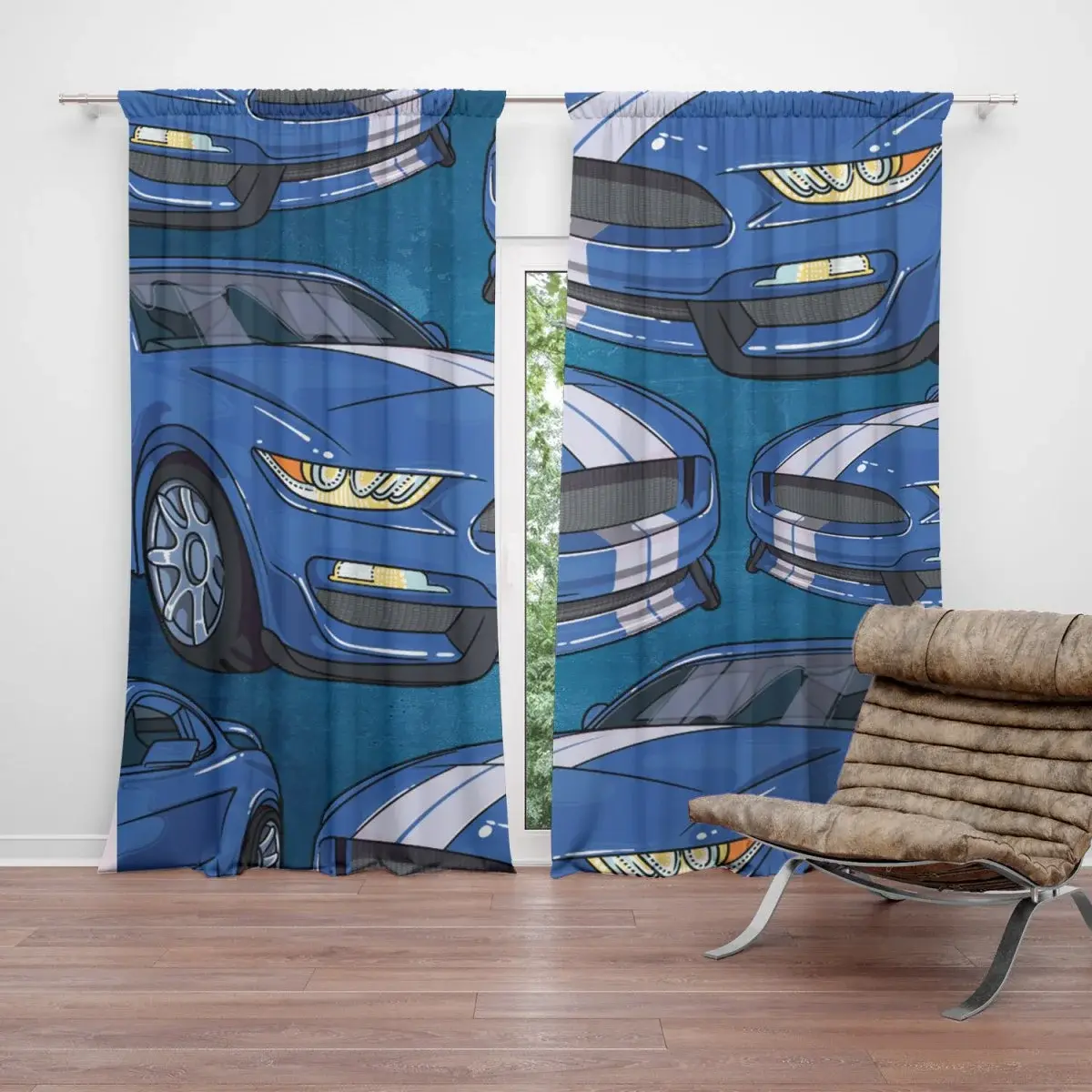 Závěs Mustang Pattern: 2ks 140x250cm