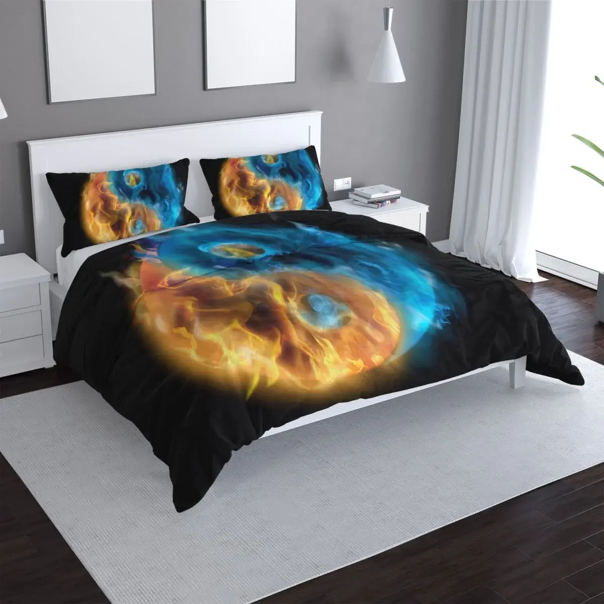 Povlečení Ohnivé jin a jang - 140x220 / 90x70