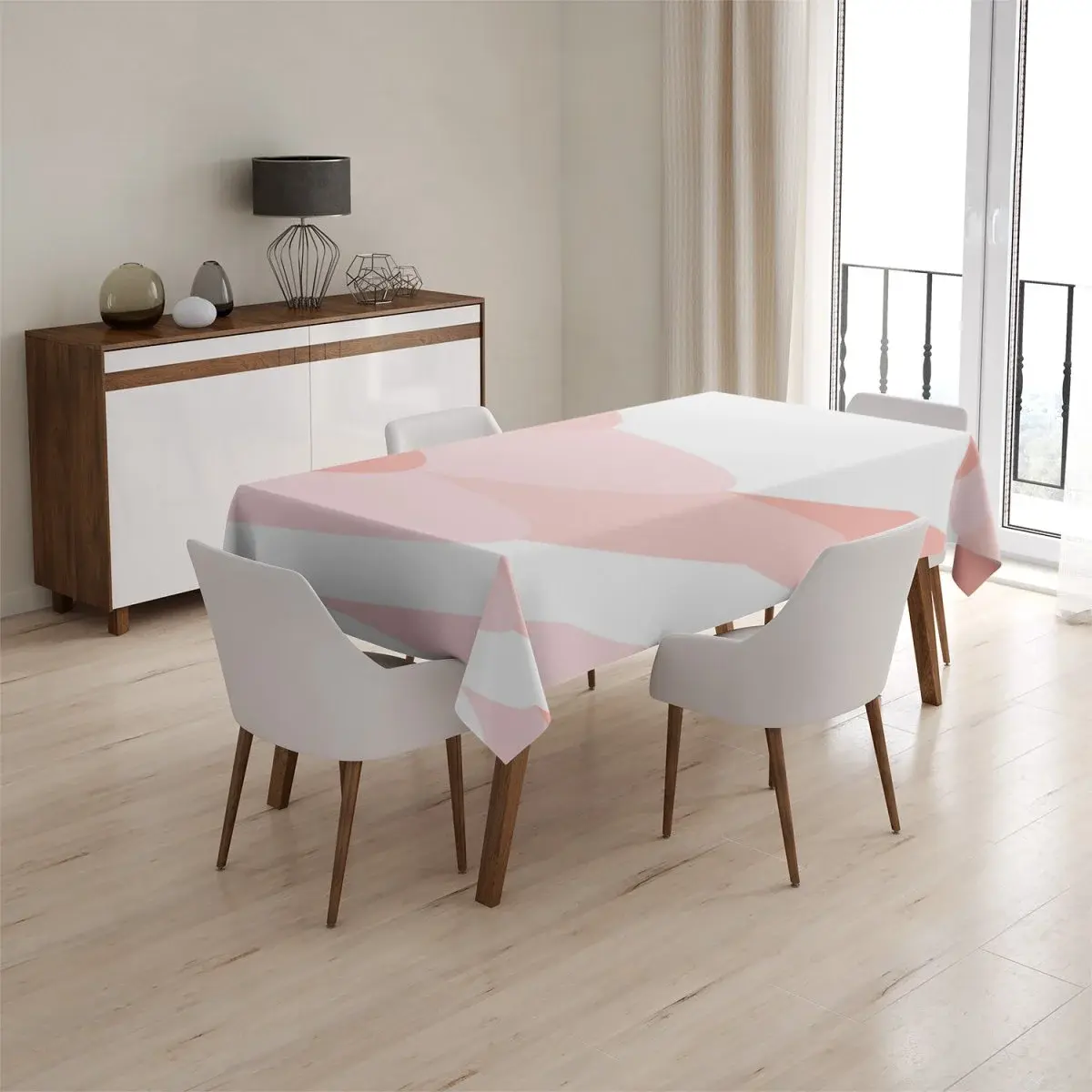 Ubrus Růžové obloučky - 90x90 cm