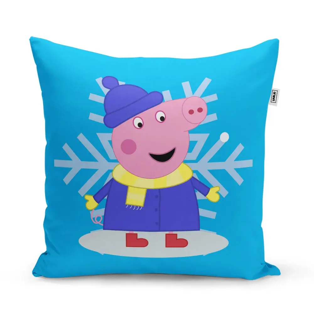 Polštář Prasátko Pepina Vločka - 60x60 cm
