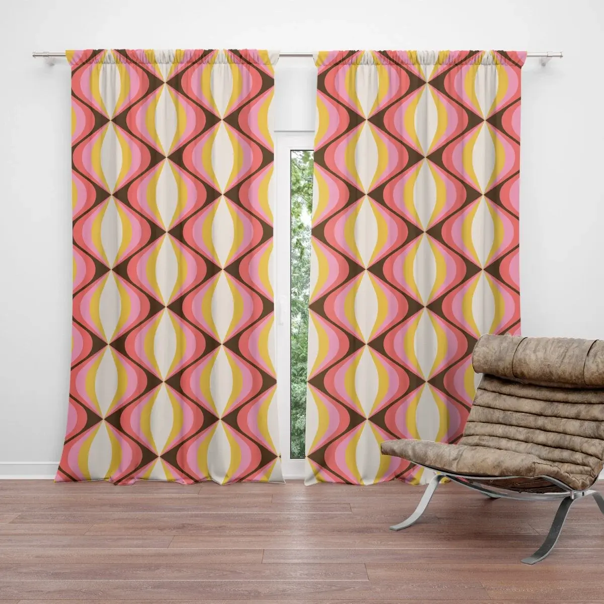 Závěs Kaleidoskop vzpomínek: 2ks 140x250cm