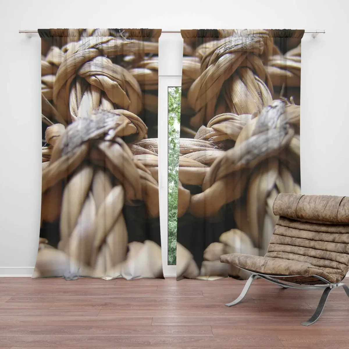 Závěs Banánové listí: 2ks 140x250cm
