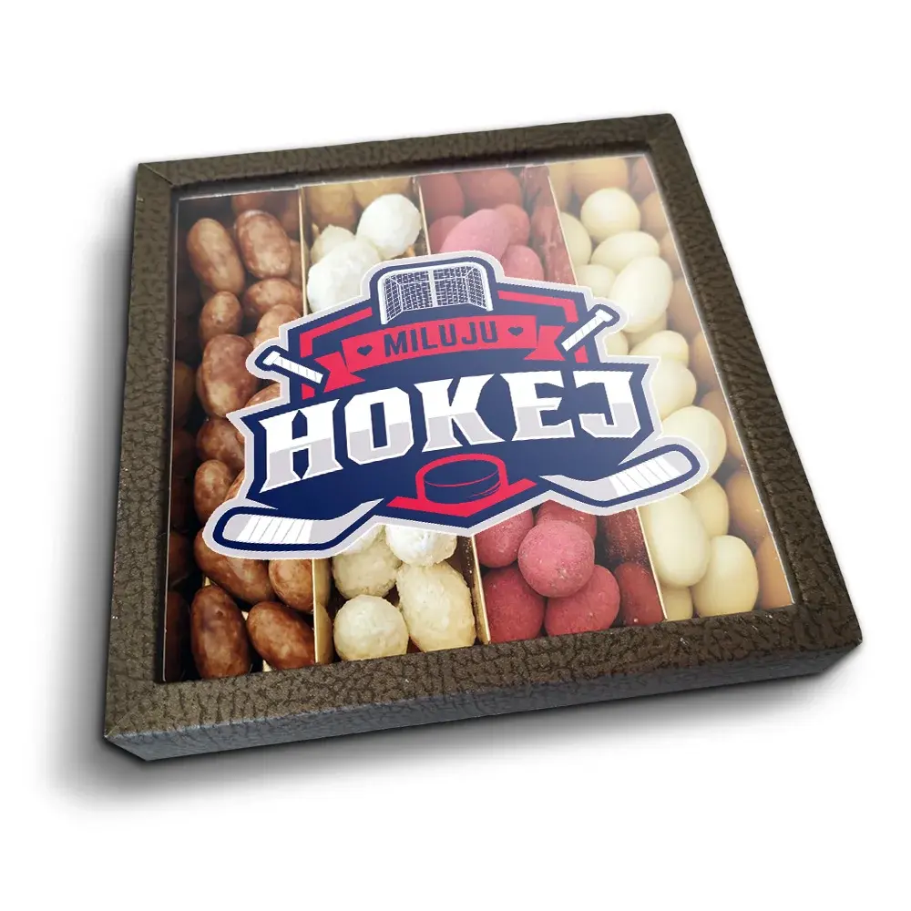 Mandle v čokoládě Miluju hokej - 4x 80g