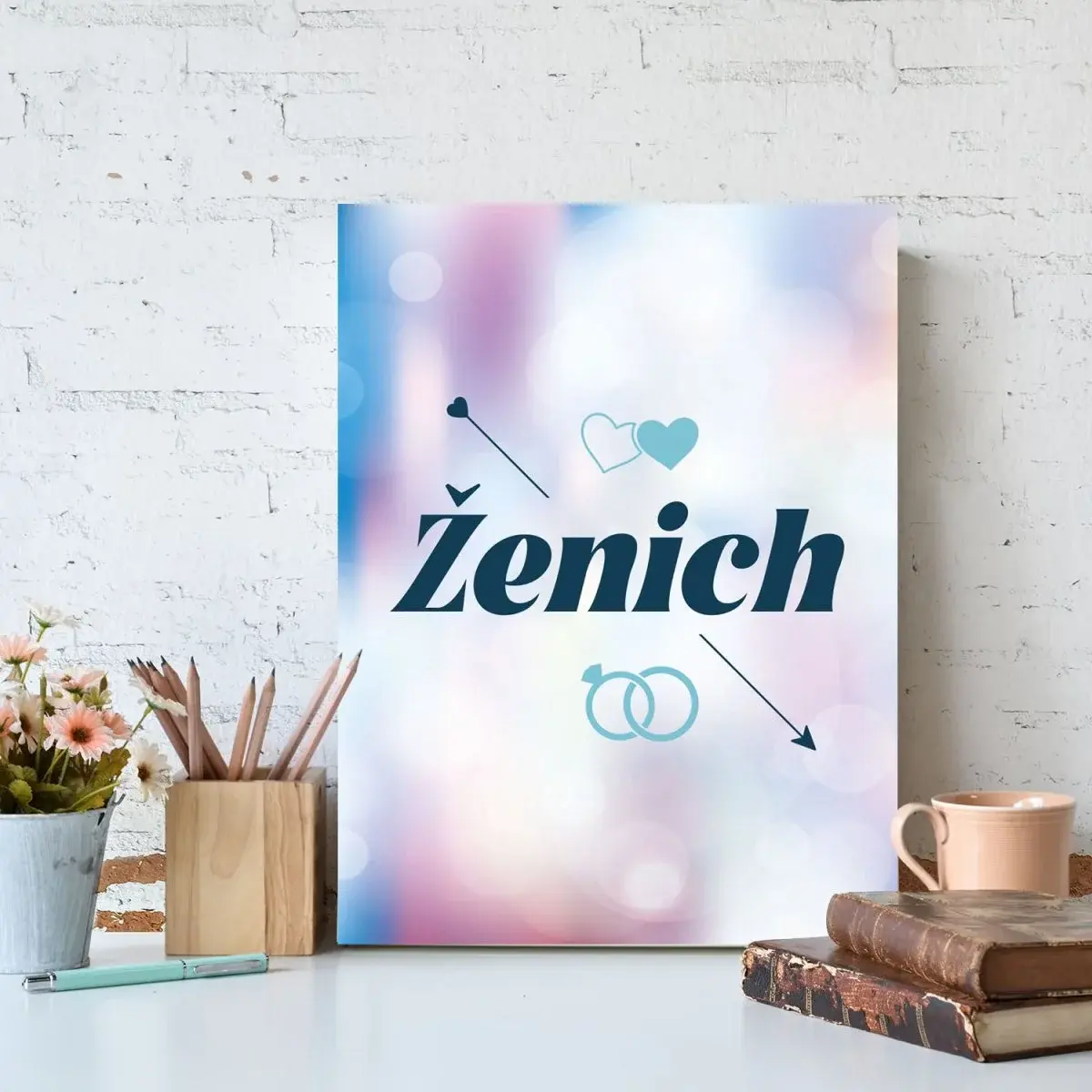 Dárková cedulka Ženich šíp: 30x40 cm