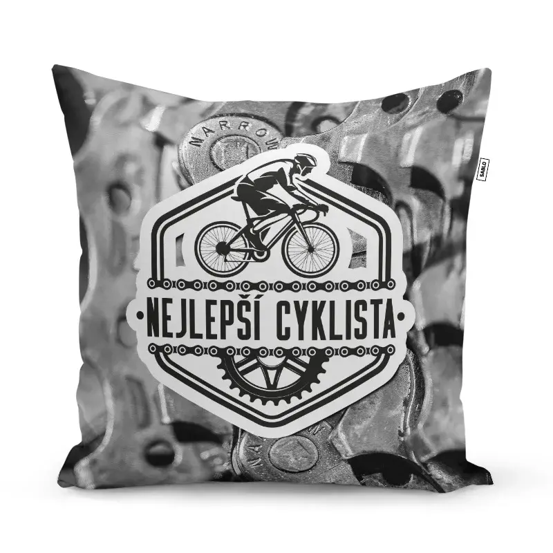 Polštář Nejlepší cyklista: 40x40 cm