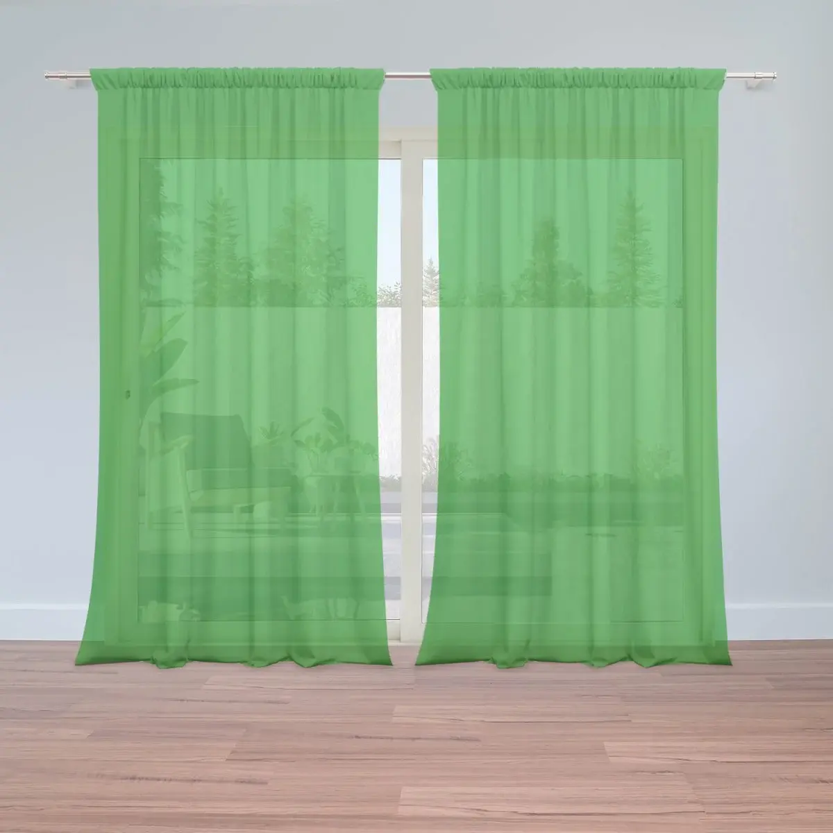 Záclony Irská zelená: 2ks 150x250cm