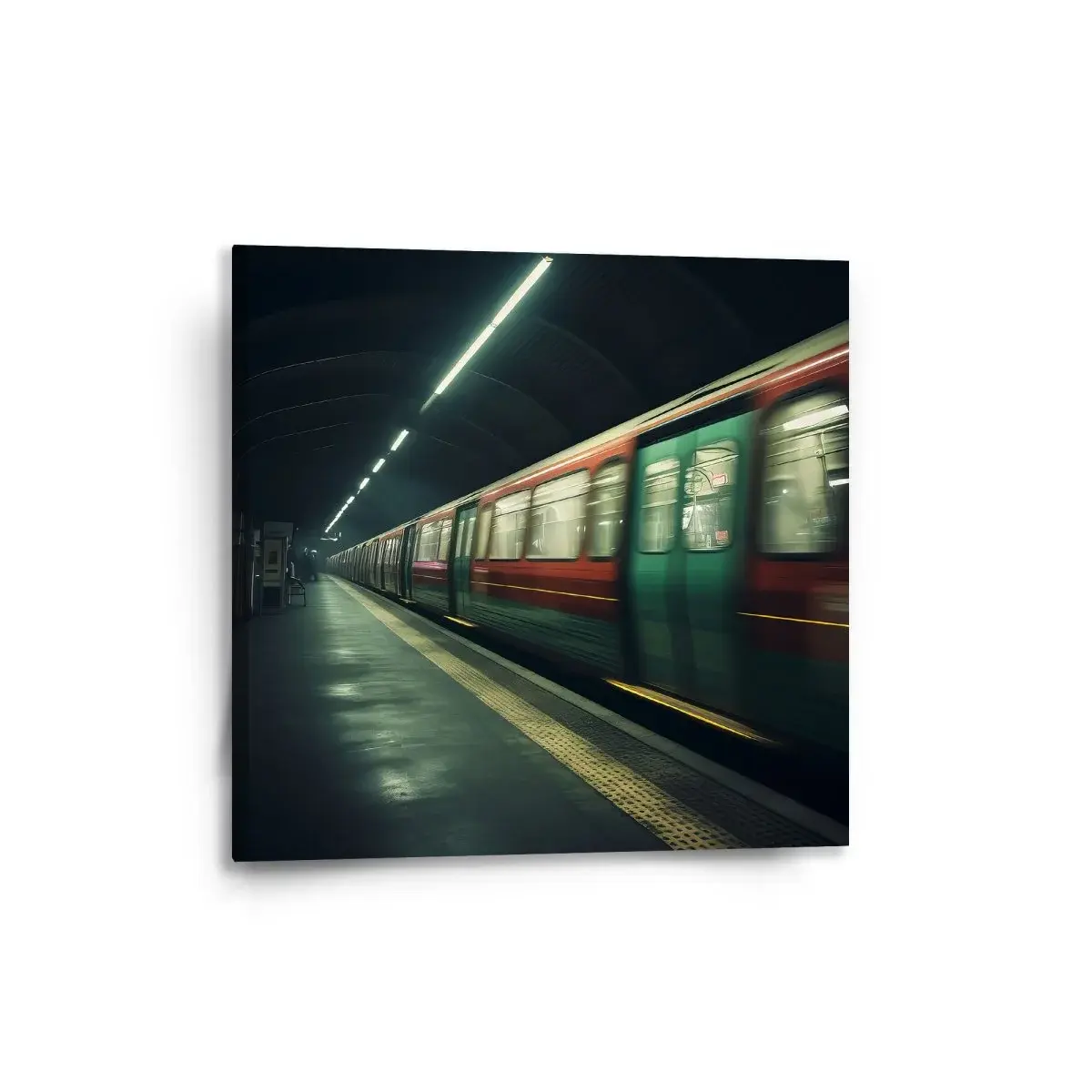Obraz Metro v tmavé stanici - 50x50 cm