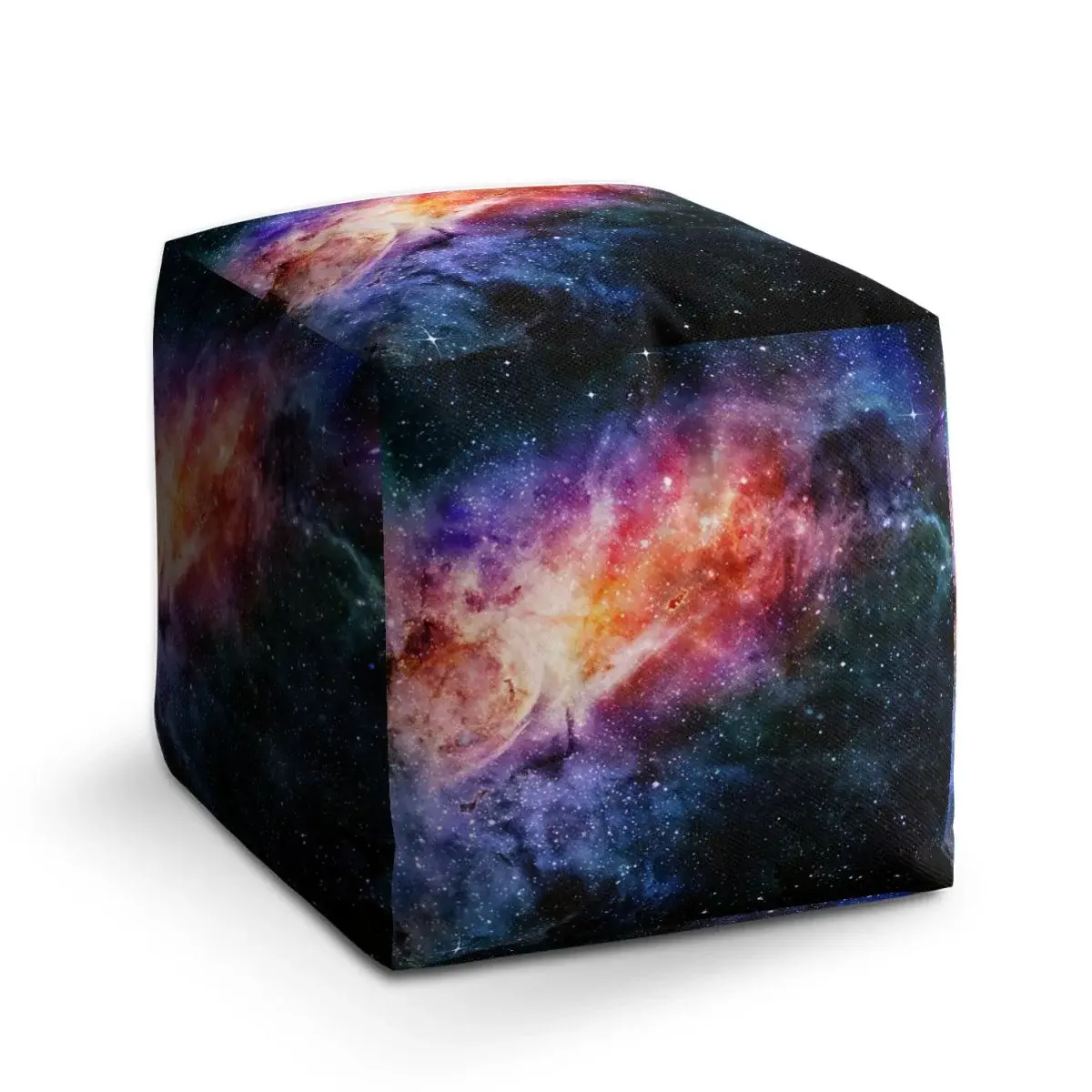 Taburet Cube Vesmírná záře - 40x40x40 cm