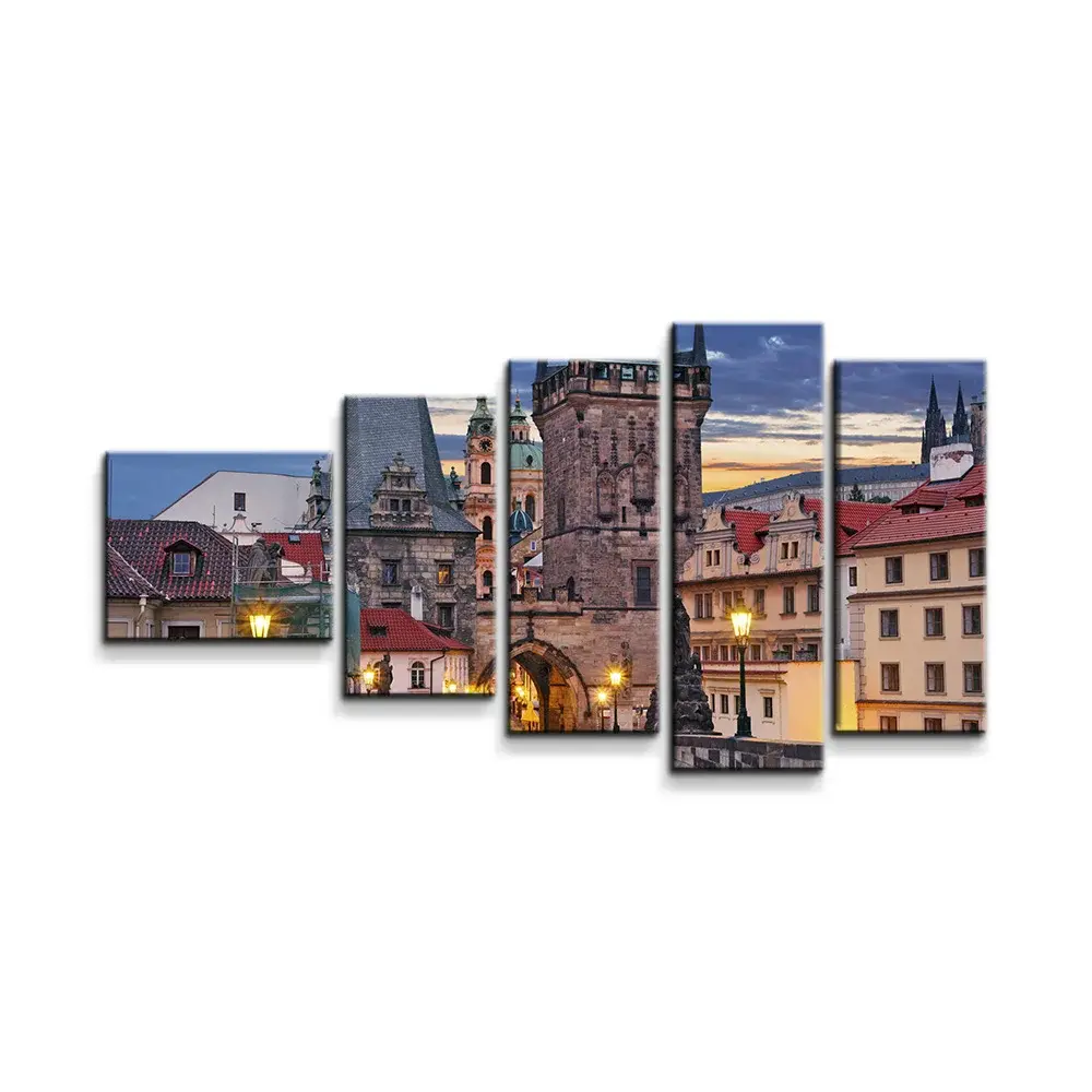 Obraz - 5-dílný Karlův most - 100x60 cm