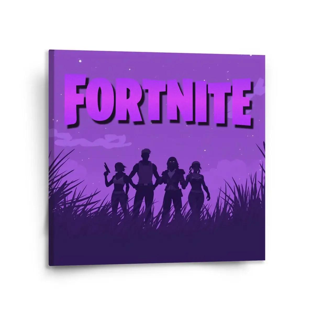 Obraz FORTNITE Fialová silueta - 110x110 cm