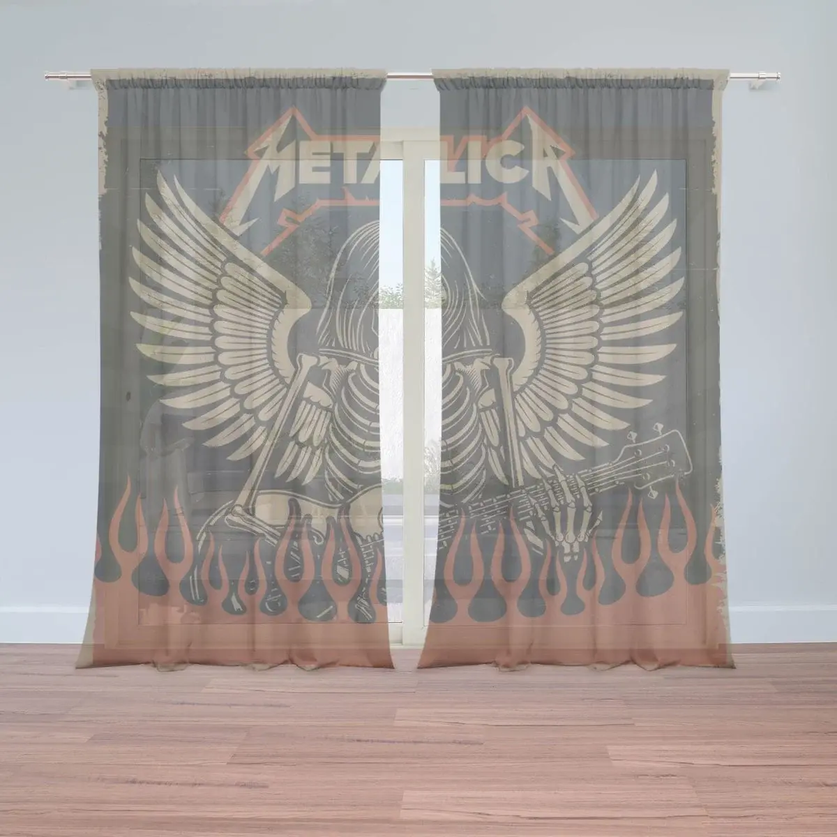 Záclony METALLICA Padlý anděl: 2ks 150x250cm