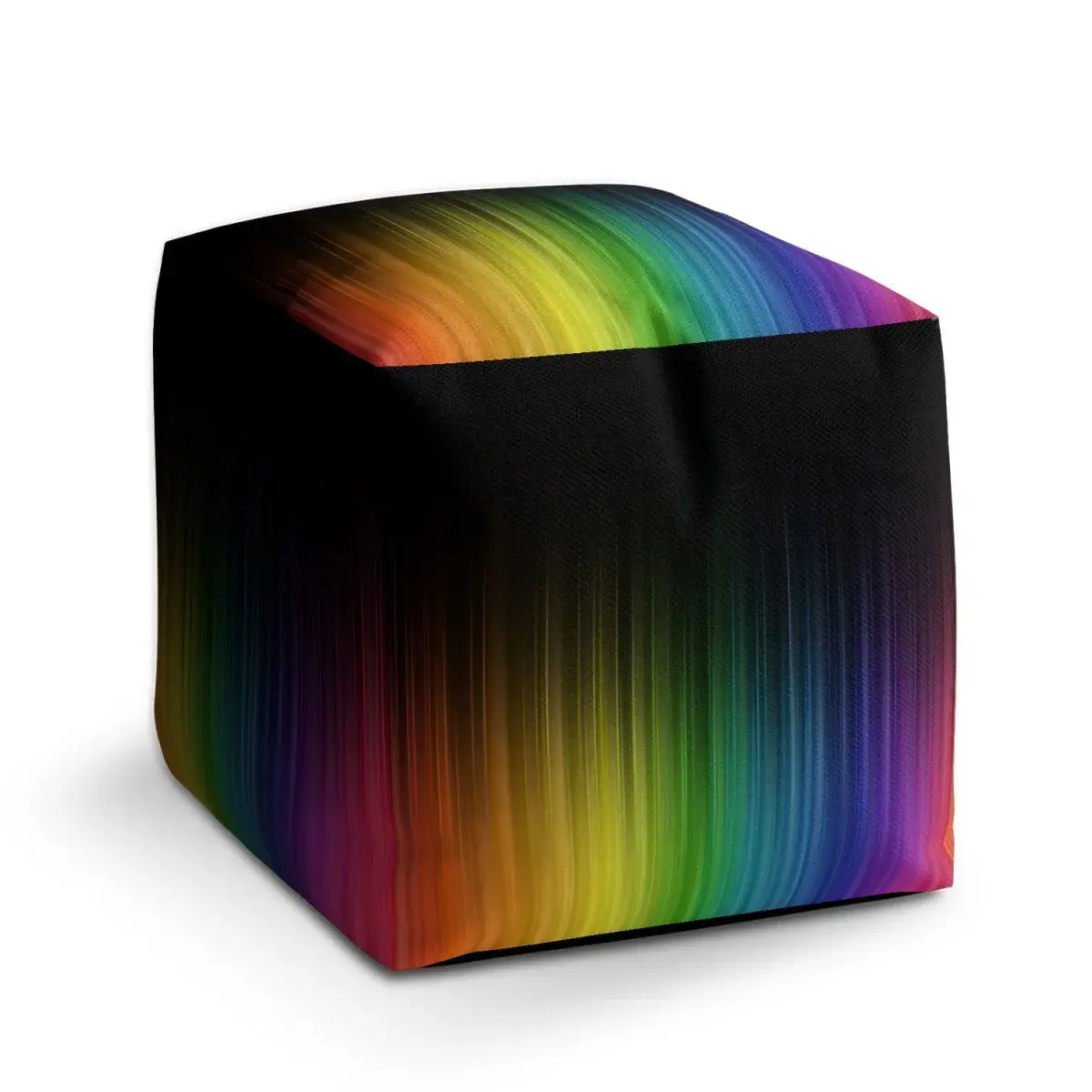 Taburet Cube Duhová záře - 40x40x40 cm