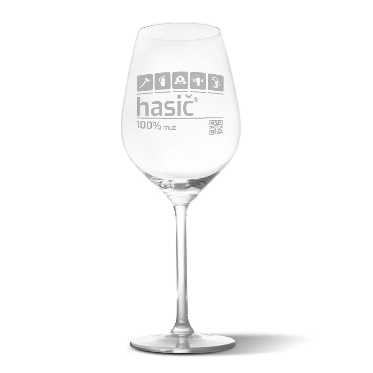 Sklenička na víno Hasič: 49 cl