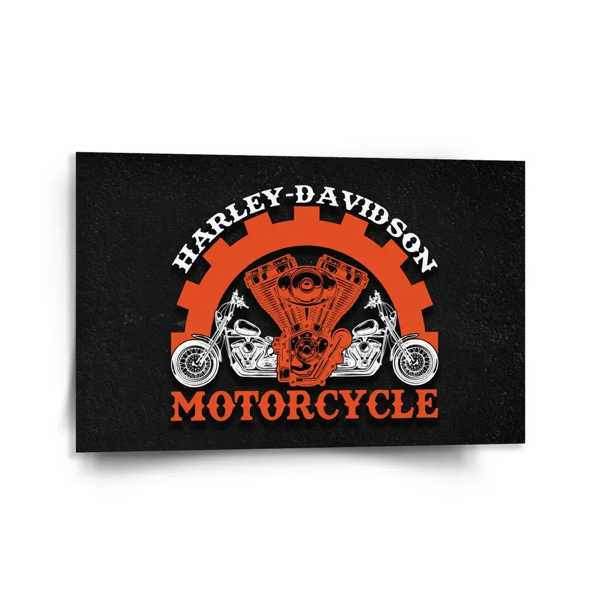 Obraz Harley-Davidson motor Černé pozadí - 120x80 cm